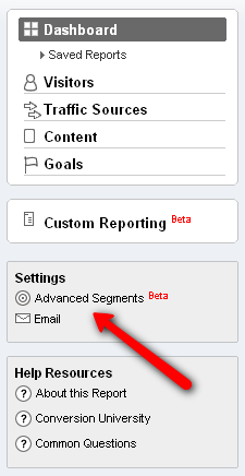 Google Analytics Advanced Segments