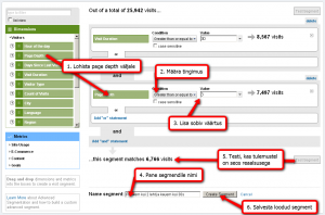 Google Analytics Segment seadistamine 2