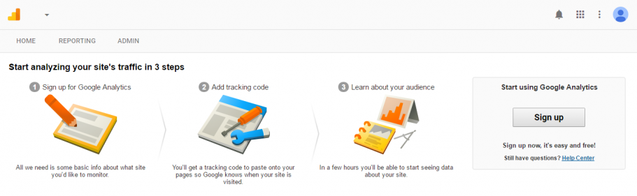 google analytics esimesed sammud