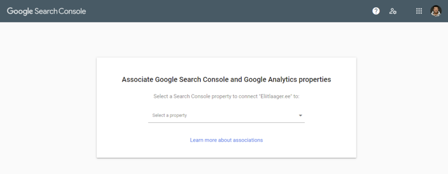 kodulehe optimeerimine google search console lisamine