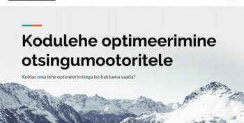 kodulehe optimeerimine seo-raamat