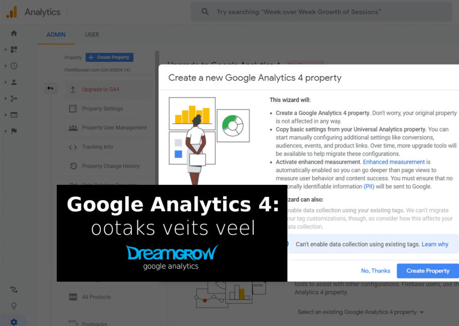 google analytics 4 seadistamine