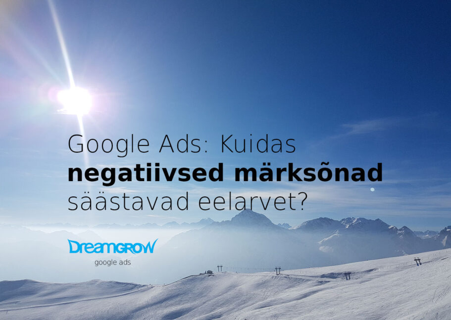 google ads negatiivsed marksonad