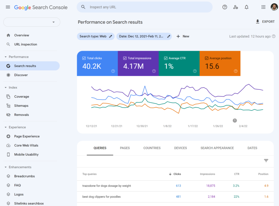 google search console seo