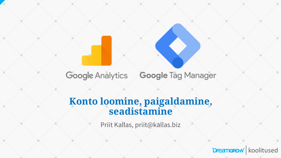 google analytics seadistamine 1