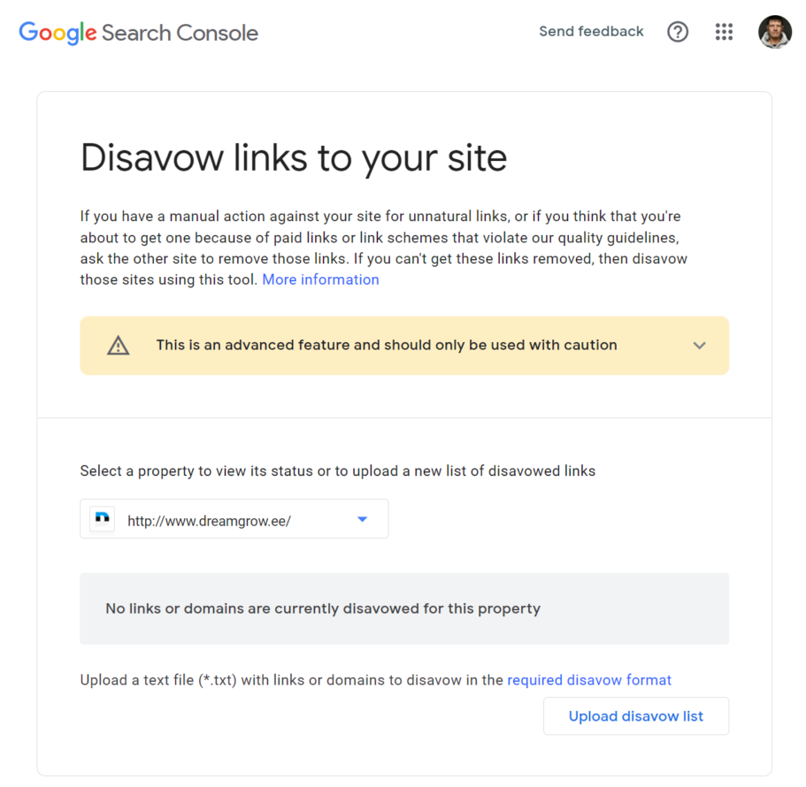 google disavow links